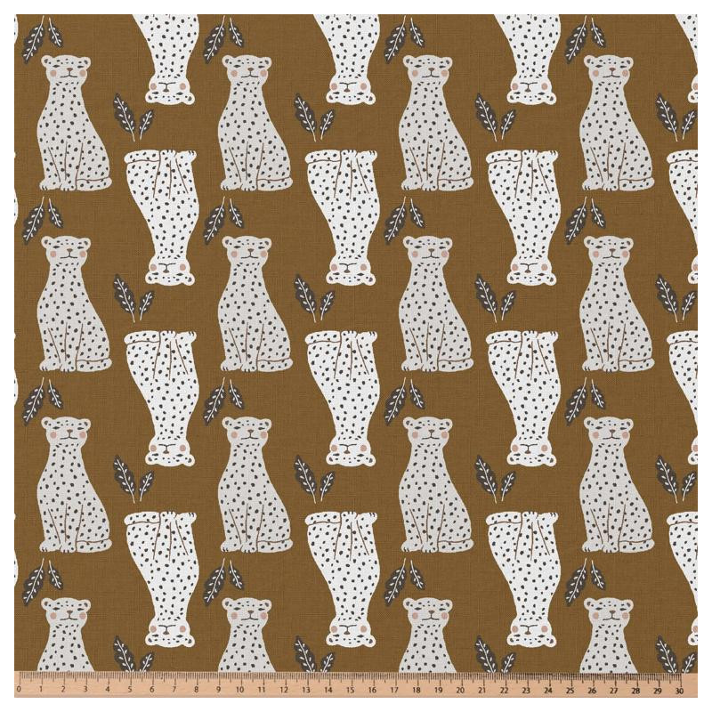 Printed Cotton AMAOU Tawny / Charcoal